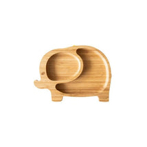 Eco Rascals Bamboo Suction Plate With Two Sections Elephant, Pink Image 2