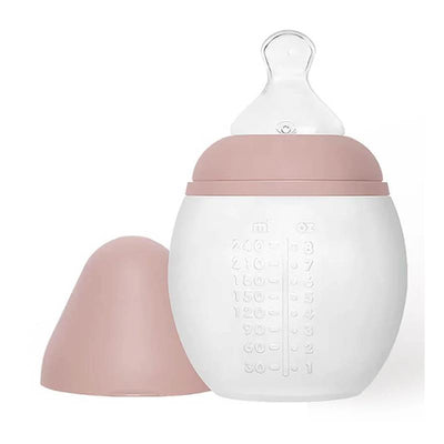 Elhee Baby Bottle 8 Oz Medium Flow, Blush Image 1