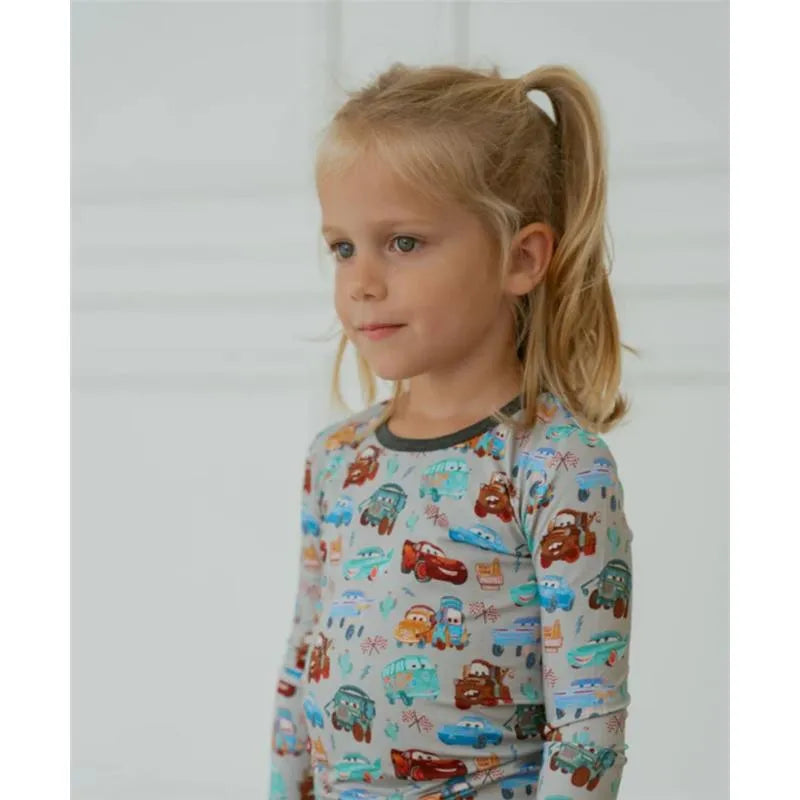 Ellie Sue - Baby Cars Bamboo Pajama Set Image 3
