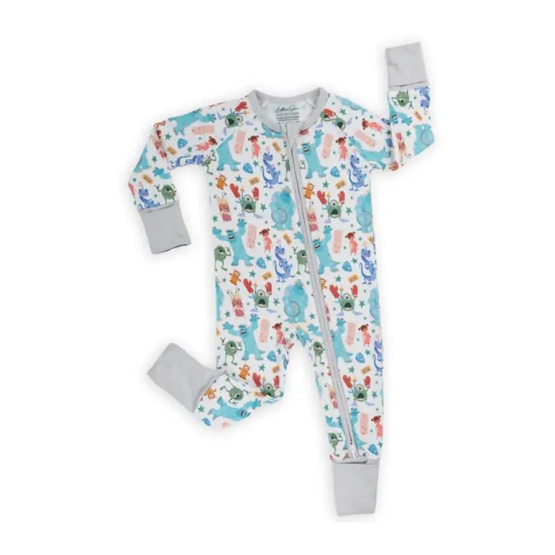 Ellie Sue - Baby Monsters Zipper Romper Image 2
