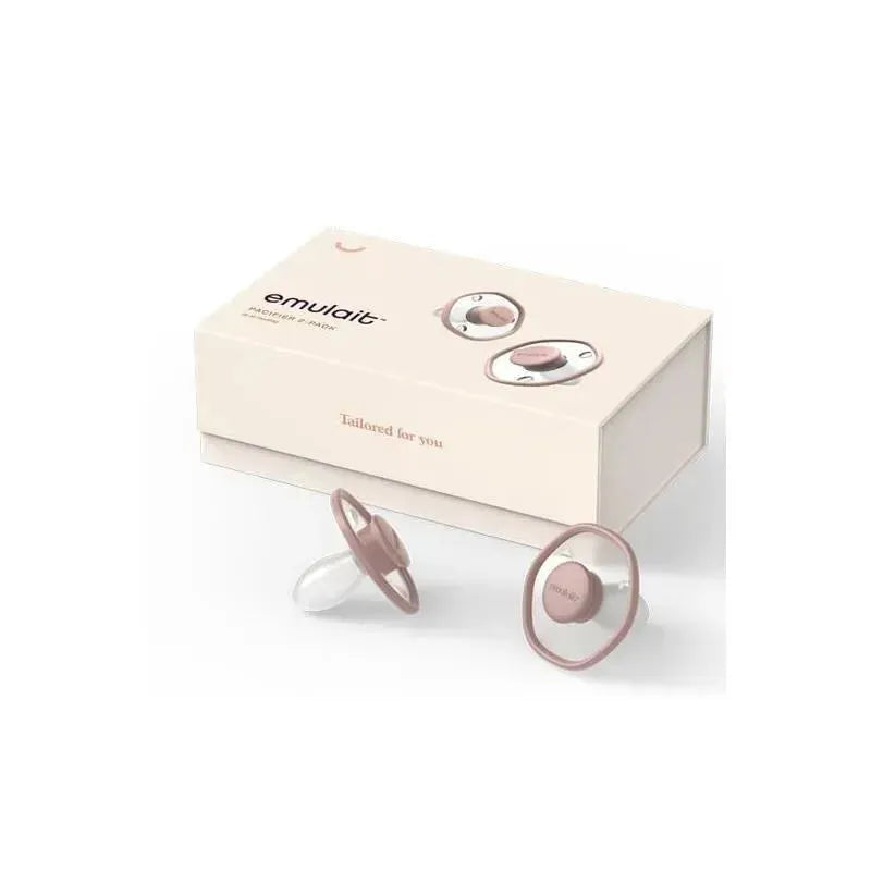 Emulait - 2Pk Baby Pacifier Rose Image 2