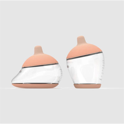 Emulait Starter Kit contains two baby bottle nipples in fair color, designed for optimal feeding with an ergonomic shape.