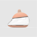Anatomy bottle with a fair-colored nipple, shaped for easy feeding, featuring a transparent body and stylish design.