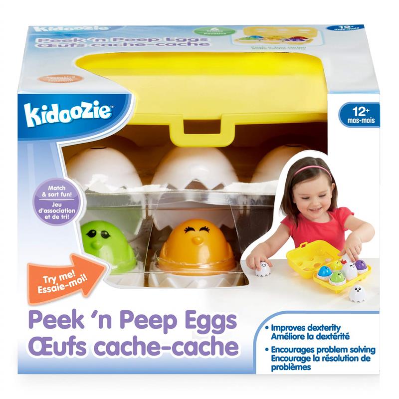 Epoch Peek 'N Peep Eggs Baby Match Up Toy with Lights and Music