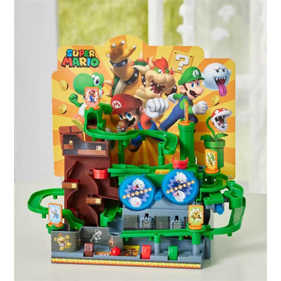 Colorful Super Mario-themed playset featuring characters and interactive components, designed for creative gameplay and adventure.