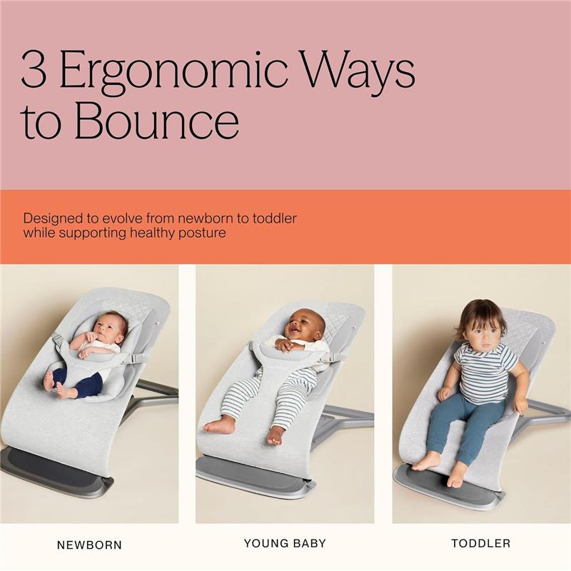 Ergobaby Evolve 3-in-1 Bouncer Seat for Babies & Toddlers, Charcoal Grey Image 5