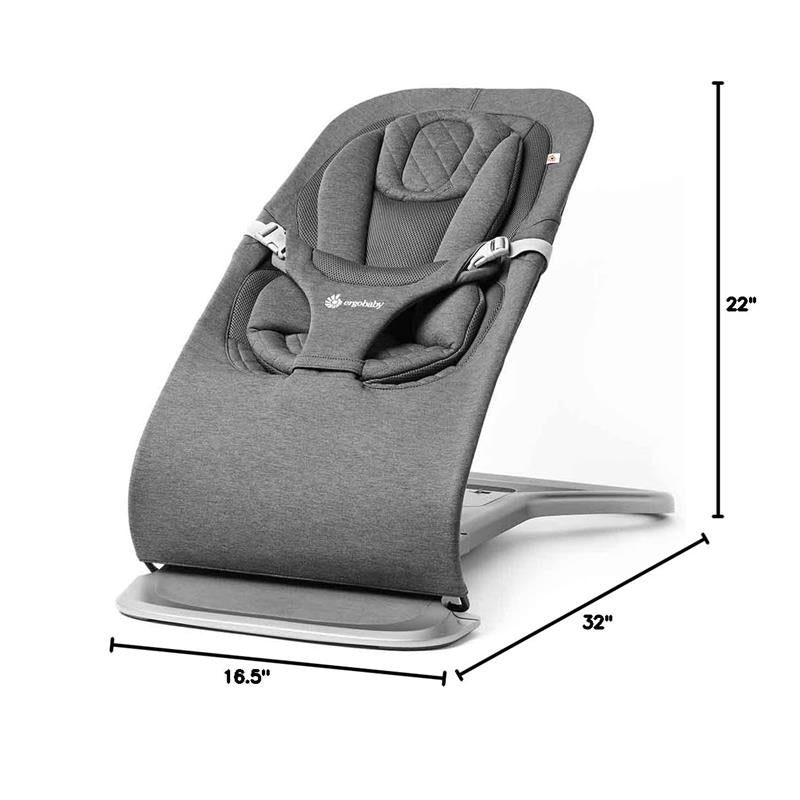 Ergobaby Evolve 3-in-1 Bouncer Seat for Babies & Toddlers, Charcoal Grey Image 9