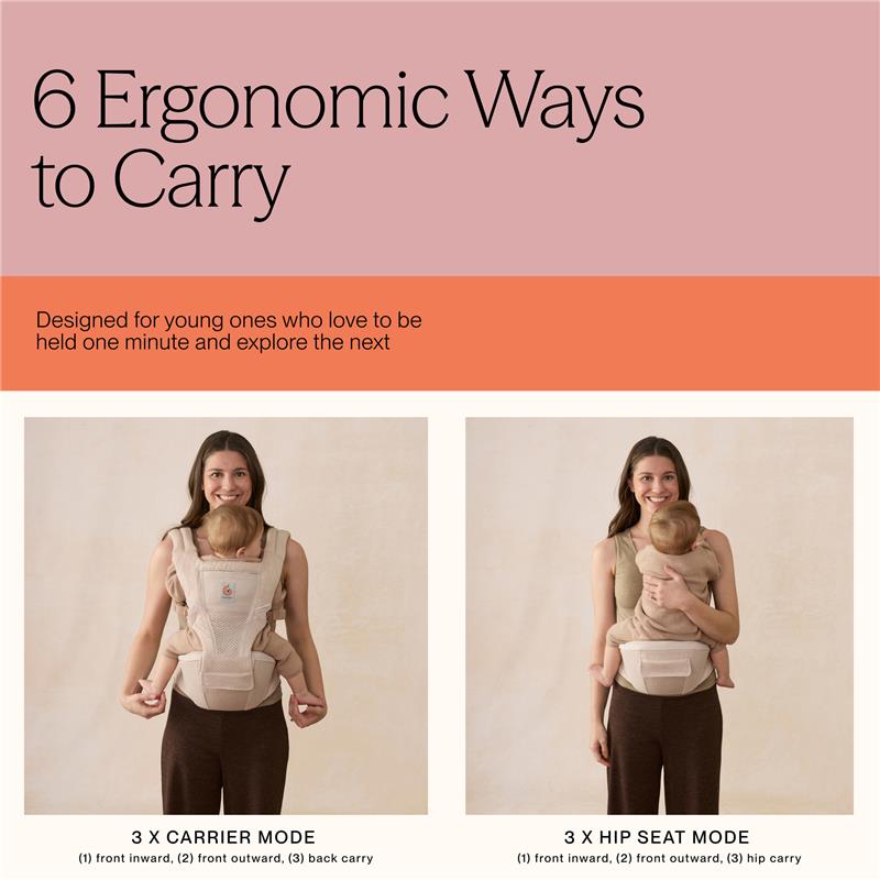 Ergobaby Alta Hip Seat Baby Carrier for Babies & Toddlers, Graphite Grey Image 4