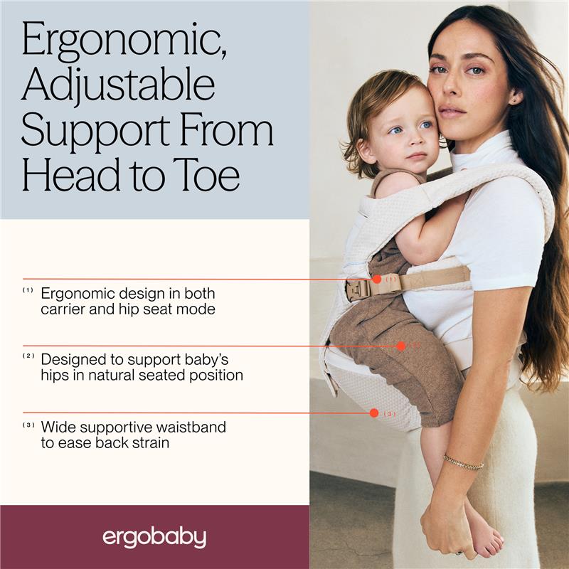 Ergobaby Alta Hip Seat Baby Carrier for Babies & Toddlers, Natural Beige Image 3