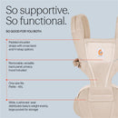 Ergobaby Alta Hip Seat Baby Carrier for Babies & Toddlers, Natural Beige Image 3