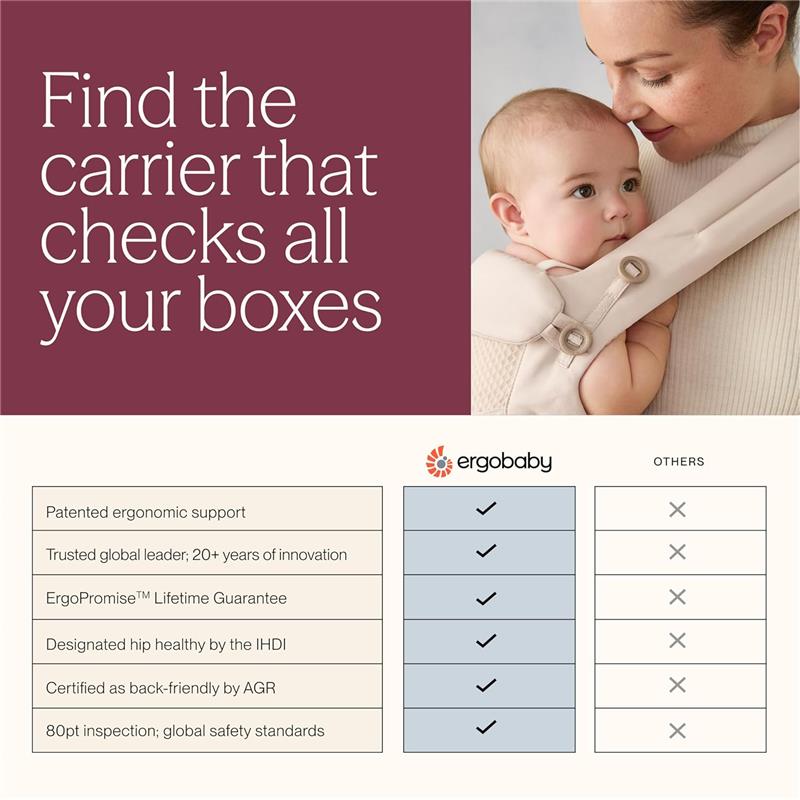 Ergobaby Alta Hip Seat Baby Carrier for Babies & Toddlers, Camel Brown Image 2