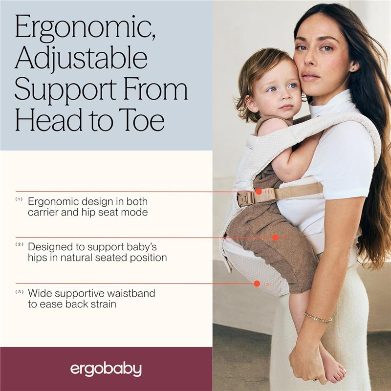Ergobaby Alta Hip Seat Baby Carrier for Babies & Toddlers, Pink Quartz Image 4