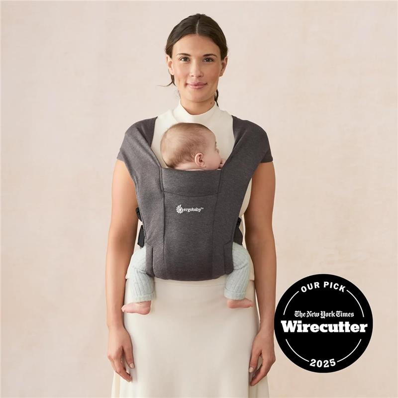 Ergobaby Embrace Newborn Baby Carrier, Heather Grey Image 7