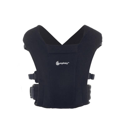 Ergobaby Embrace newborn carrier in pure black featuring a supportive design and adjustable straps.