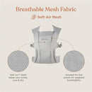 Ergobaby - Embrace Baby Carriersoft Air Mesh, Washed Black Image 3