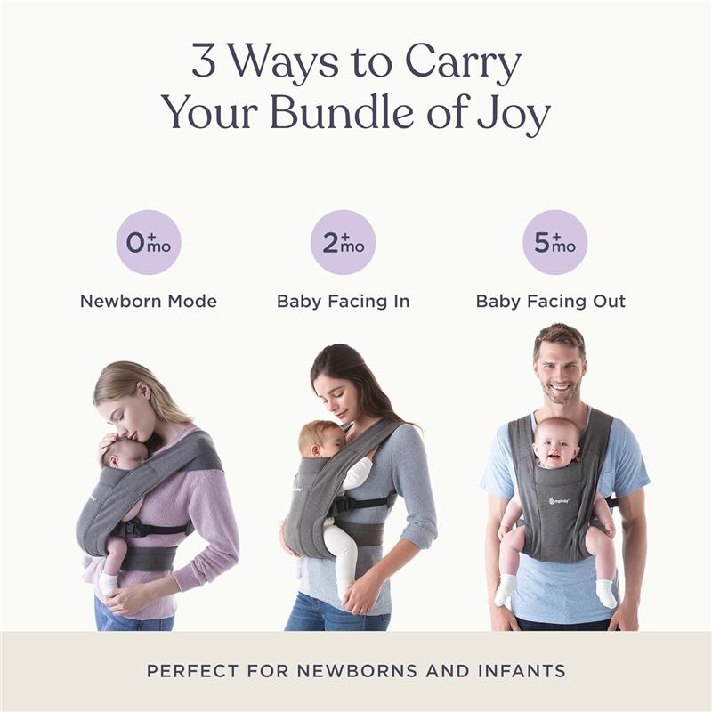 Ergobaby Embrace Newborn Baby Carrier, Canyon Clay Image 4
