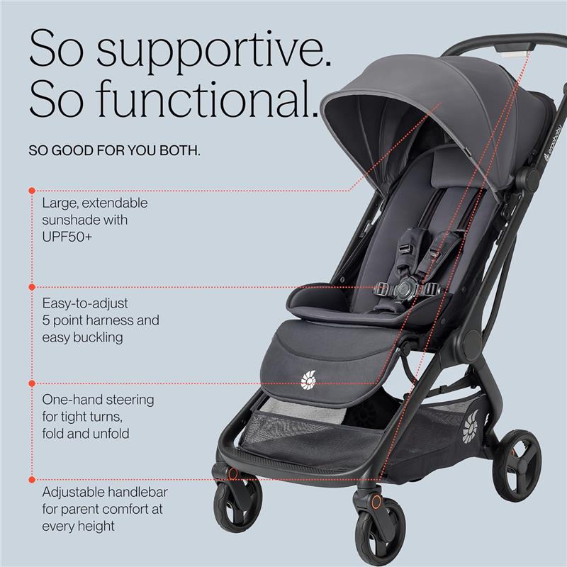 Ergobaby Metro 3 Lightweight Travel Stroller, Natural Beige Image 3