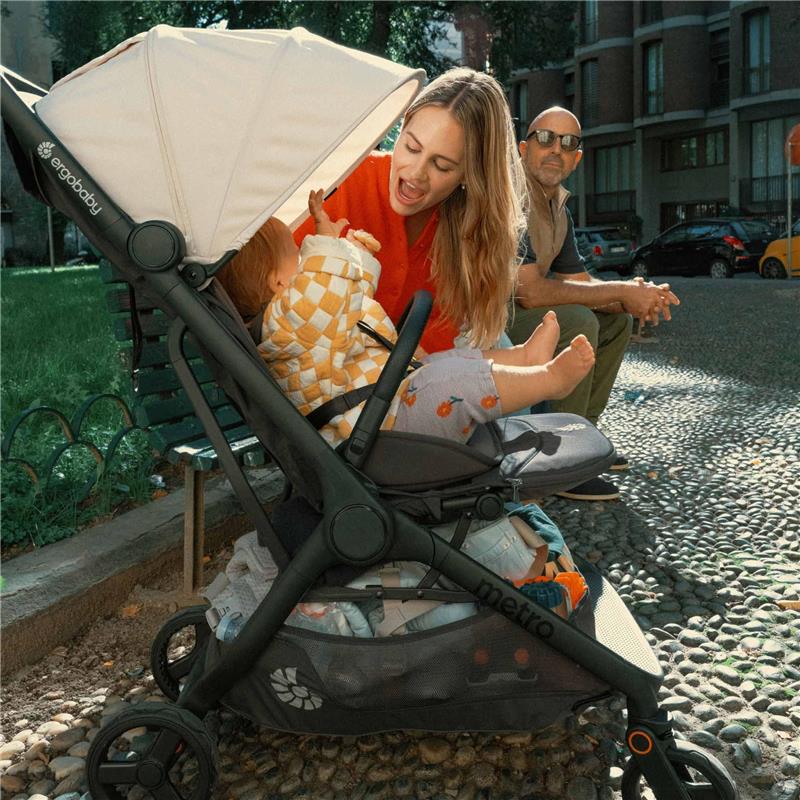 Ergobaby - Metro 3 All in One Compact Baby Stroller, Lightweight Travel Stroller, Natural Beige Image 7