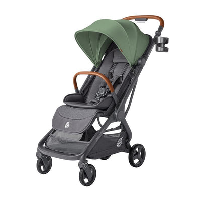 Ergobaby Metro 3 Deluxe Baby Stroller in Willow Green, featuring a lightweight design, adjustable canopy, and plush seating.