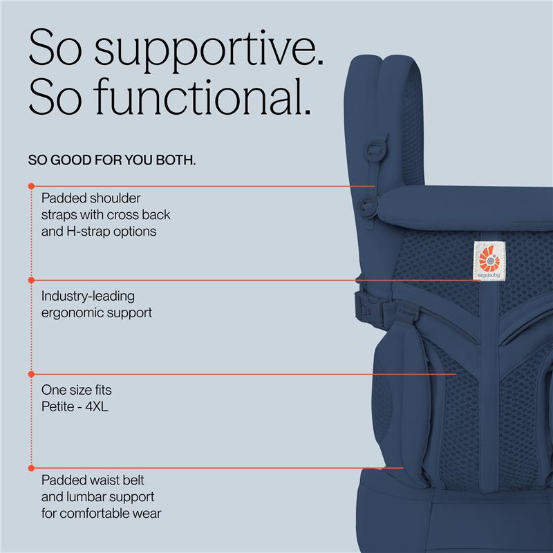 Ergobaby Omni Classic Baby Carrier for Newborn to Toddlers, Midnight Blue Image 5