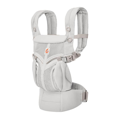 Ergobaby Omni Classic Baby Carrier in Pearl Grey, featuring adjustable straps and a breathable mesh design for comfort.