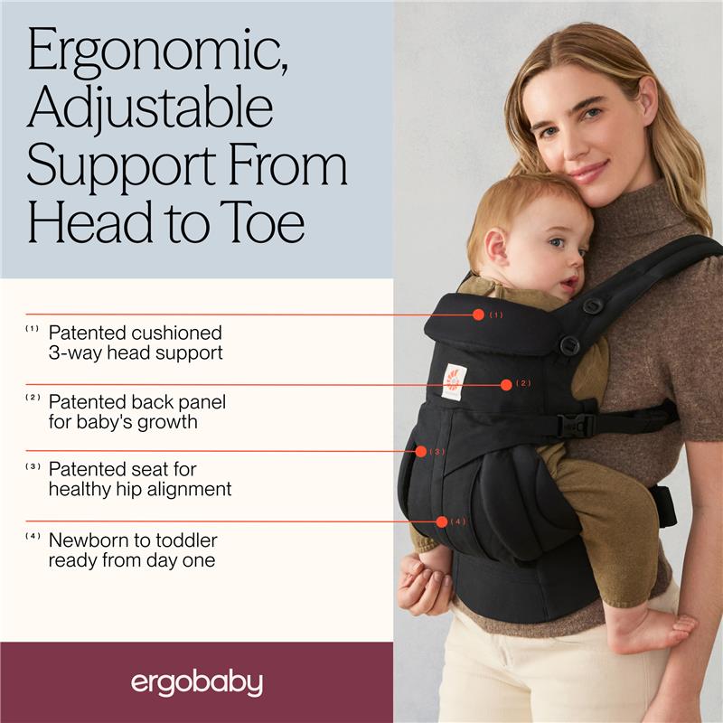 Ergobaby Omni Classic Baby Carrier, Pure Black Image 4