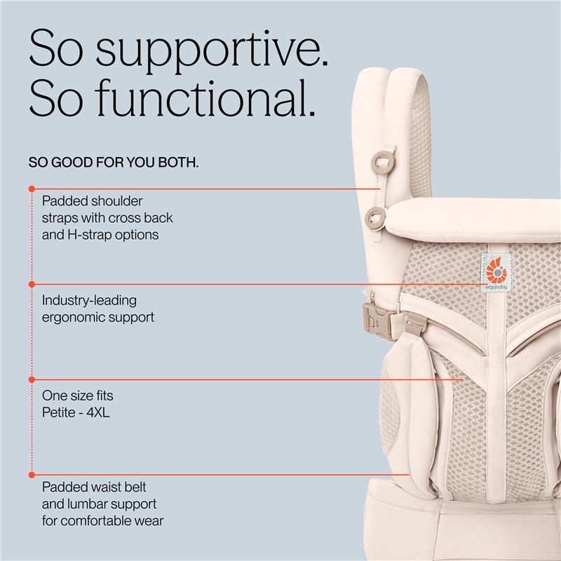 Ergobaby Omni Classic Baby Carrier for Newborn to Toddlers, Natural Beige Image 5