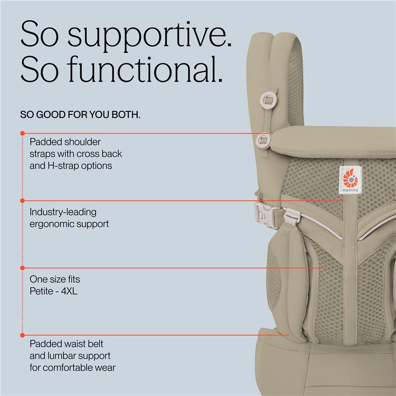 Ergobaby Omni Classic Baby Carrier for Newborn to Toddlers, Soft Olive Image 5