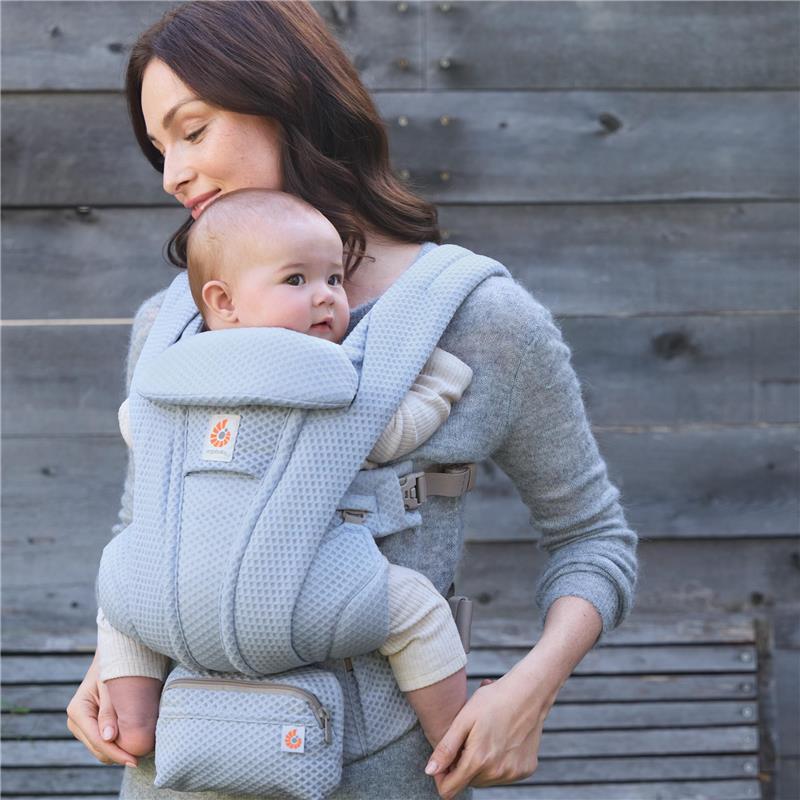 Ergobaby Omni Deluxe Mesh Baby Carrier for Newborn to Toddlers, Serene Blue Image 11