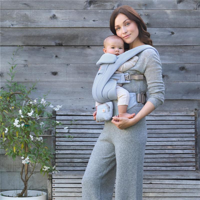 Ergobaby Omni Deluxe Mesh Baby Carrier for Newborn to Toddlers, Serene Blue Image 12