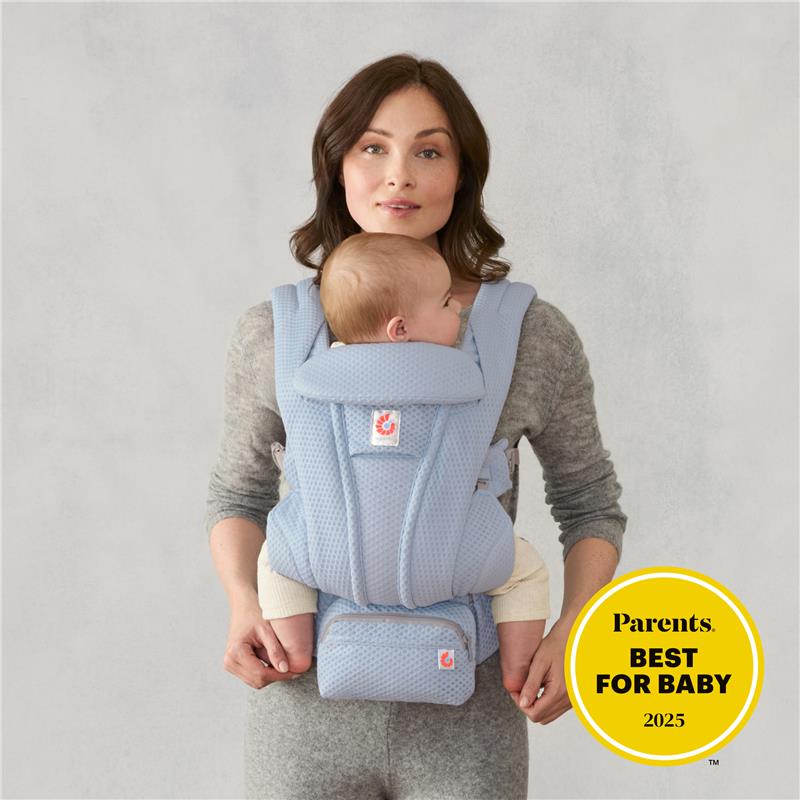 Ergobaby Omni Deluxe Mesh Baby Carrier for Newborn to Toddlers, Serene Blue Image 3