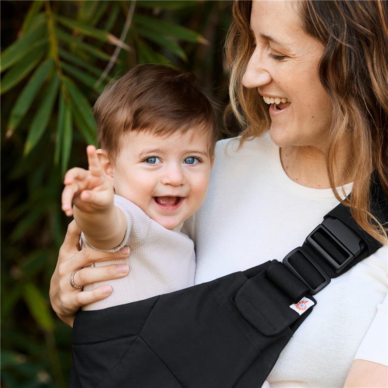 Ergobaby Upsie Sling Baby Carrier for Babies and Toddlers, Onyx Black Image 11