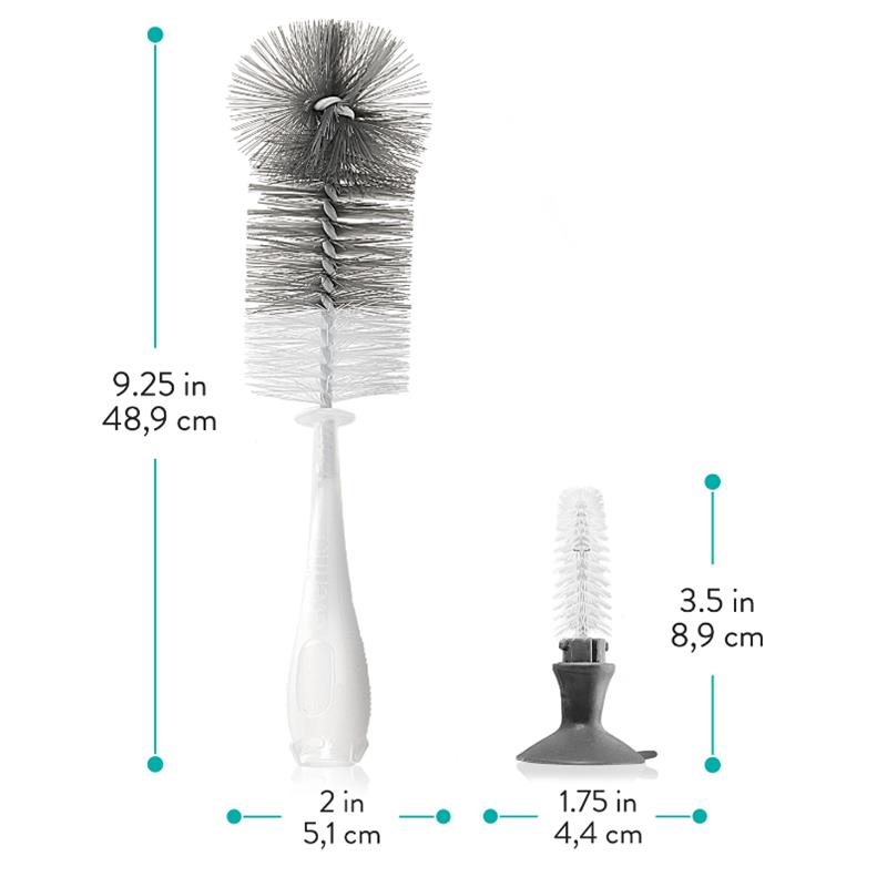 Evenflo Feeding 2-In-1 Baby Bottle Brush With Nipple Brush, 1Pk Image 4