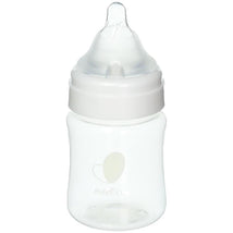 Evenflo Feeding 3-pack of 5 oz wide bottles with a soft nipple and clear body featuring the Evenflo logo.