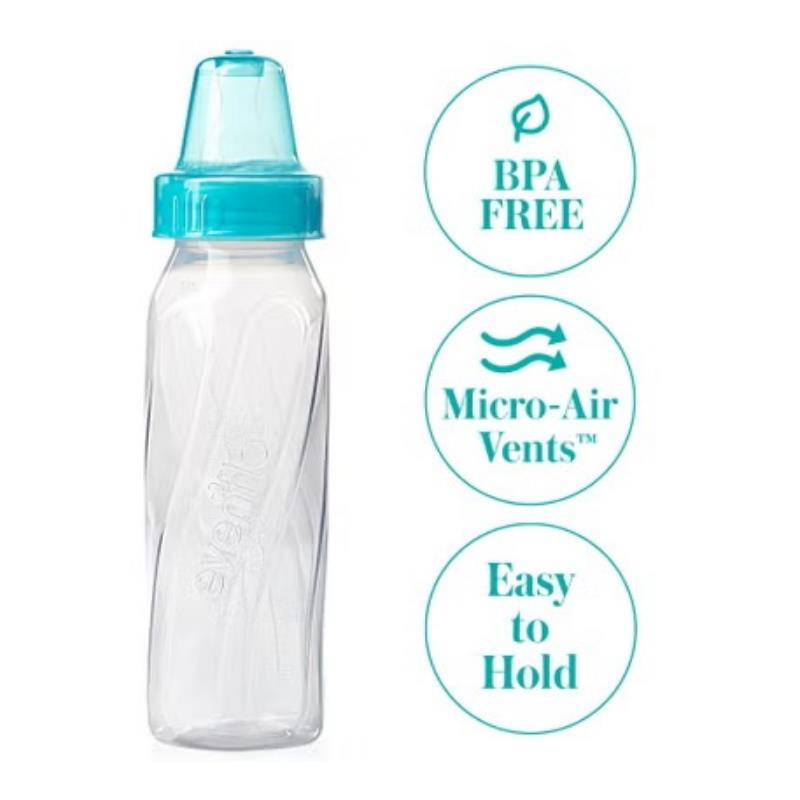 Evenflo Feeding 3Pk Classic Tinted Plastic Bottles, 8 Oz Image 3