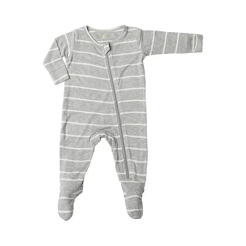 Everly Grey - Baby Neutral Footie, Heather Grey Image 1