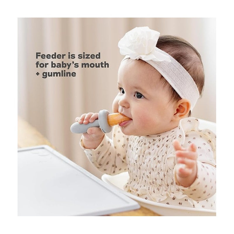 ezpz Baby Led Gumline Feeder Straight Pack - Pewter Image 4