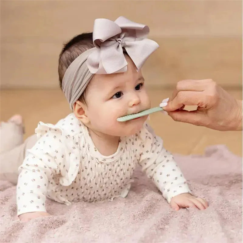 Ezpz - Baby-Led™ Toothbrush + Sensory Tongue Depressor Dual Pack, Sage Image 8