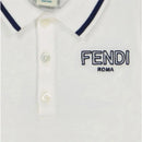 Fendi Baby - Baby Boy Short Sleeve Polo Tee Logo Embroidery Image 3