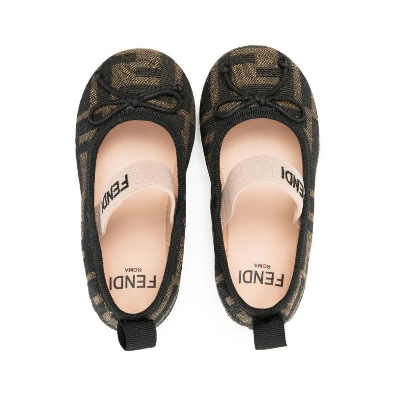 Fendi Baby - Girl Ff Alover Bow Ballerina Shoe Image 2