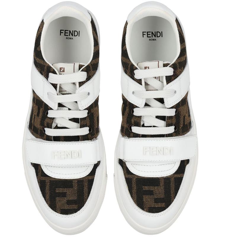 Fendi Baby - Lace Up Velcro Ff Detailed Sneakers Image 5