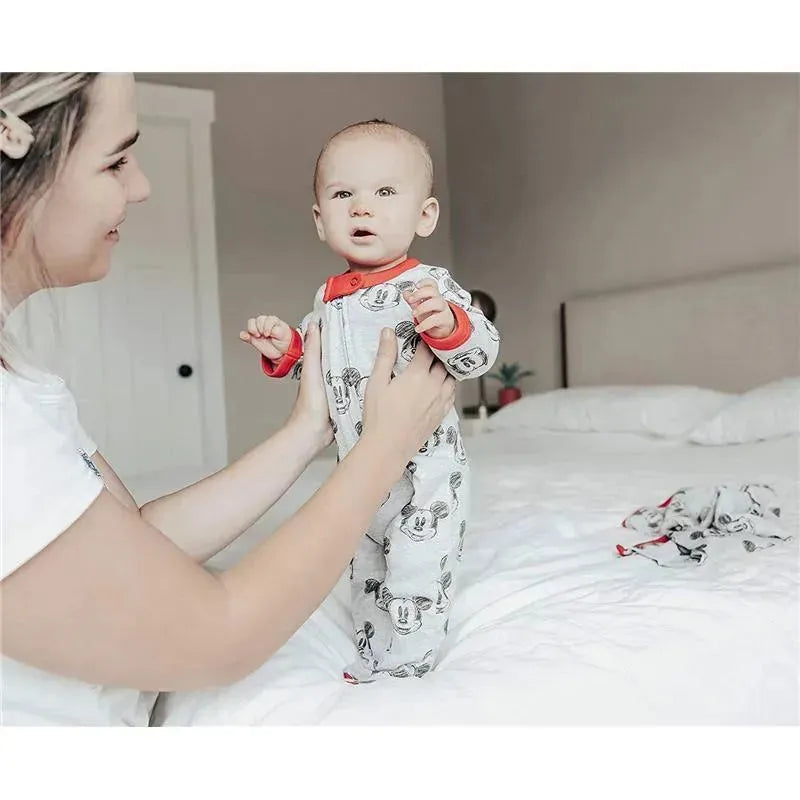 Finn + Emma Footie & Hat Mickey, Grey/Red/Black Image 5