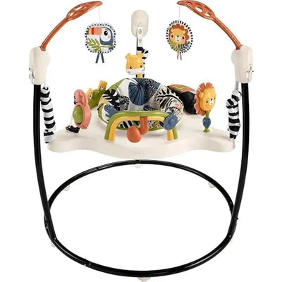 Fisher-Price - Baby Bouncer Palm Paradise Jumperoo Activity Center with Music Lights Sounds and Developmental Toys? Image 1