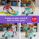 Fisher Price - Baby Learning Toy Laugh & Learn 4-in-1 Snack Cart Walker with 14 Pieces for Toddler  Image 2