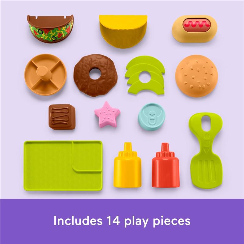 Fisher Price - Baby Learning Toy Laugh & Learn 4-in-1 Snack Cart Walker with 14 Pieces for Toddler  Image 5