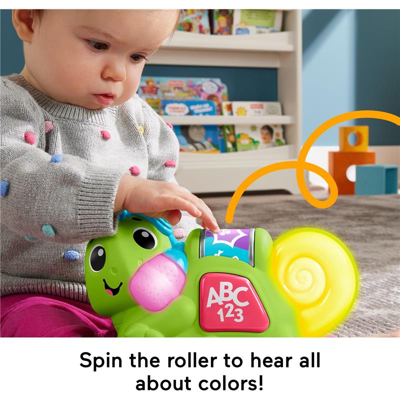 Fisher Price - Baby Learning Toy Link Squad Crawl ‘n Colors Chameleon with Music & Lights Image 4