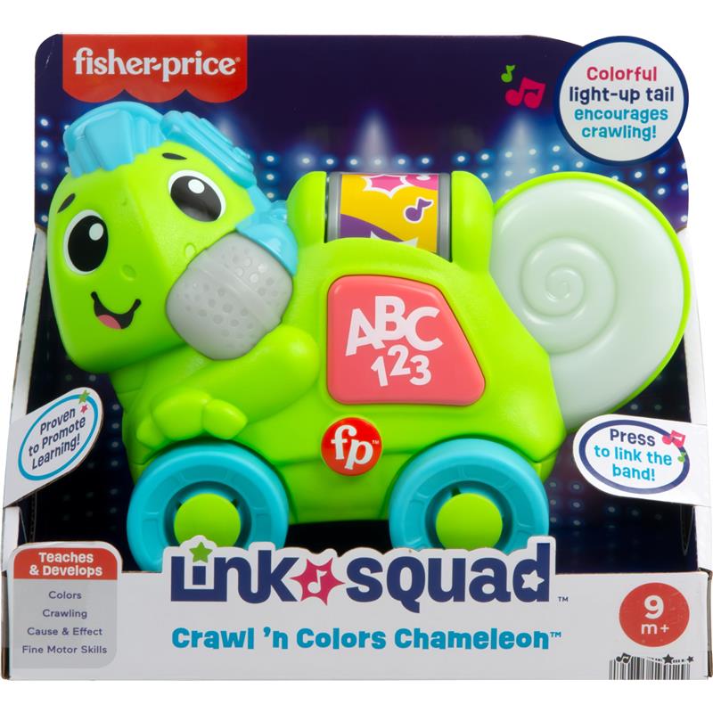 Fisher Price - Baby Learning Toy Link Squad Crawl ‘n Colors Chameleon with Music & Lights Image 6