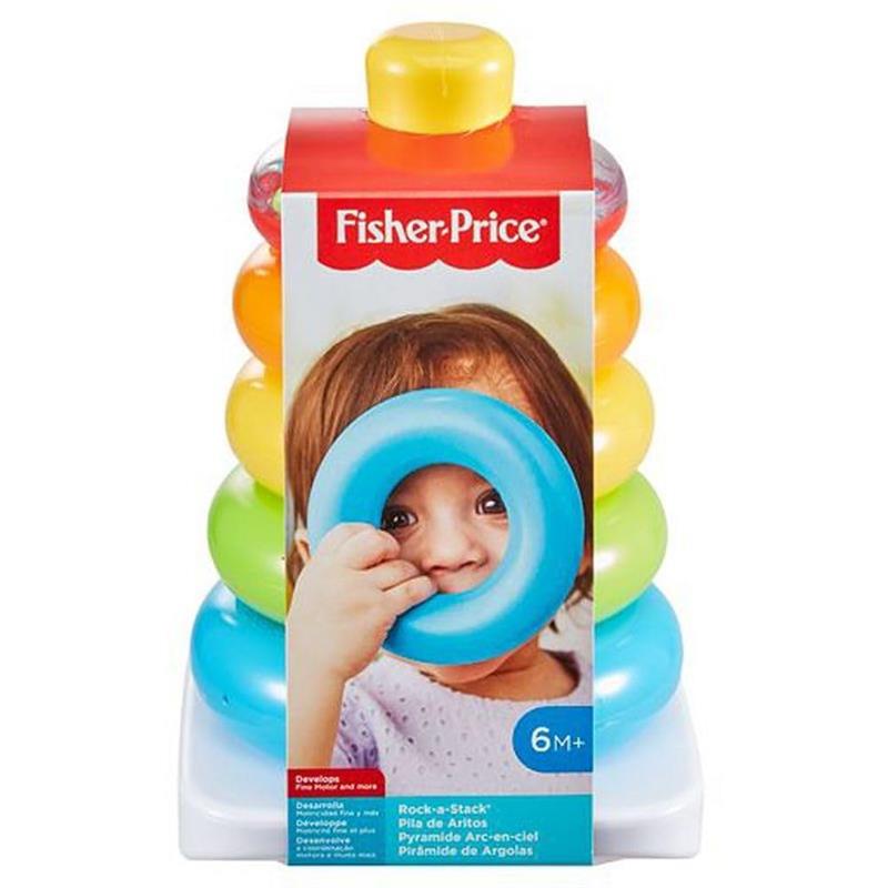 Fisher Price - Baby Stacking Toy Rock-A-Stack, Roly-Poly Base Image 6
