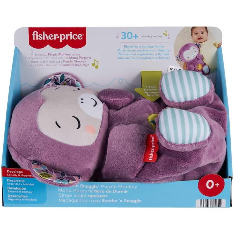 Fisher-Price Baby Toy Soothe ‘n Snuggle Purple Monkey Plush Portable Sound Machine Image 4