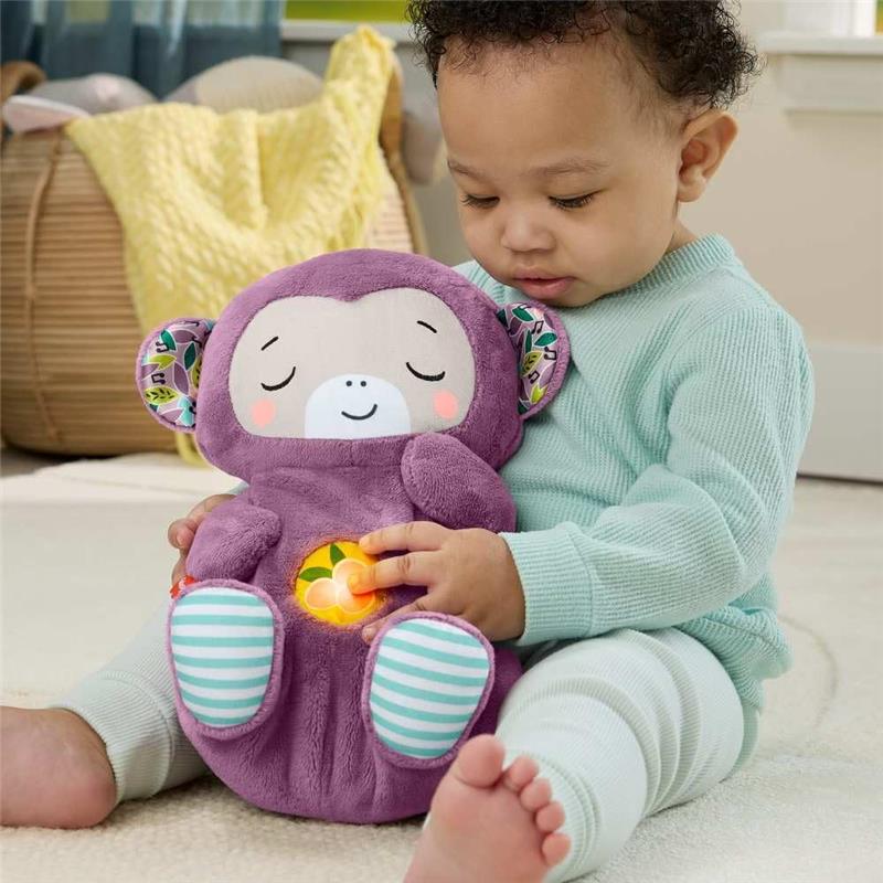 Fisher-Price Baby Toy Soothe ‘n Snuggle Purple Monkey Plush Portable Sound Machine Image 8